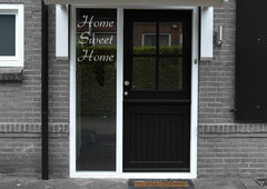 Home sweet home voordeursticker