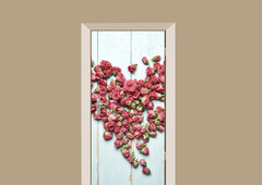 deursticker bloemen rozen hart