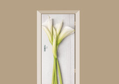 deursticker bloemen calla wit