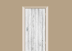 deursticker hout vintage wit hout