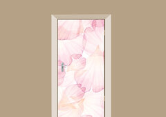 deursticker bloemen bloemblaadjes roze
