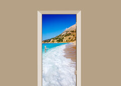 deursticker natuur strand