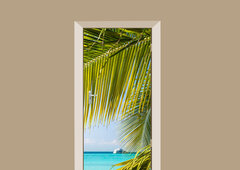 deursticker natuur palmblad