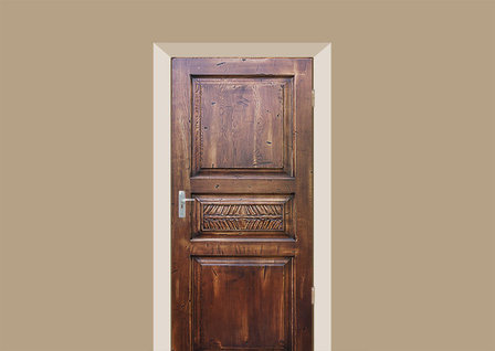 Deursticker vintage deur hout 