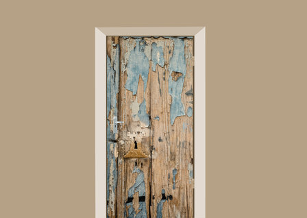 deursticker hout oude deur
