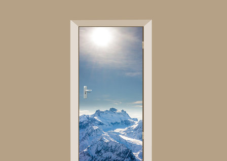 deursticker natuur alpen