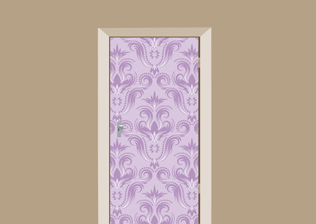 Deursticker barok lila paars