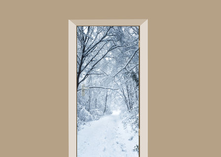 deursticker natuur winter wonderland
