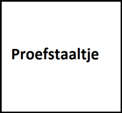 Proefstaaltje deursticker