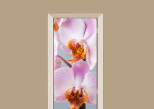 Deursticker orchidee roze