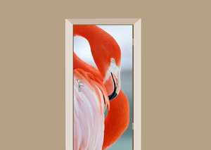 Deursticker flamingo
