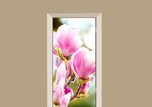 Deursticker magnolia in de lente