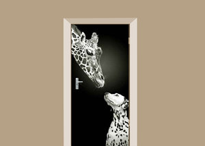 Deursticker giraffe en dalmatiër