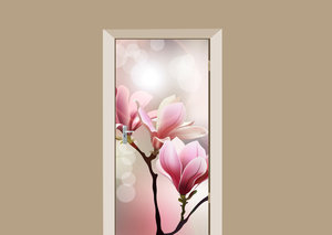 Deursticker magnolia licht