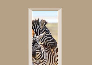 Deursticker zebra's