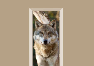 Deursticker wolf