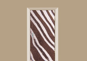 Deursticker zebraprint bruin