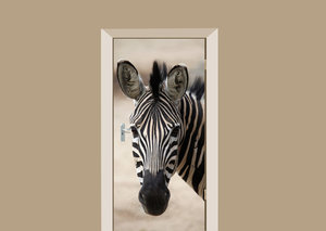 Deursticker zebra hoofd