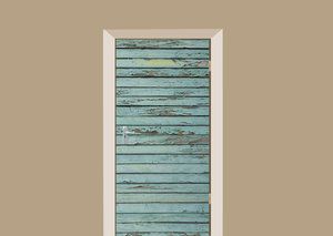 Deursticker schutting turquoise