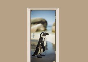 Deursticker pinguin Ping