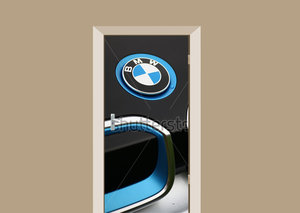 Deursticker auto BMW logo