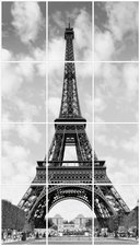 Foto tegelsticker 20x15 'Eiffeltoren Parijs' 80x45 cm hxb
