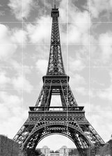 Foto tegelsticker 15x15 'Eiffeltoren Parijs' 105x75 cm hxb