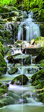 Foto tegelsticker15x15 'Waterval' 75x30 cm hxb