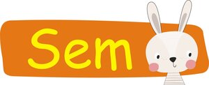 Naamsticker babykamer/kinderkamer 'Konijn'