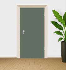 Deursticker smoke green mat