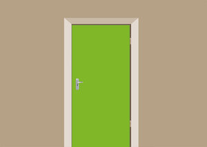 Deursticker lime groen