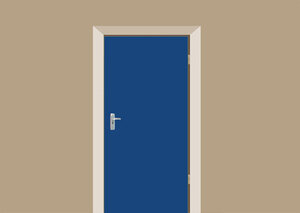 Deursticker donkerblauw