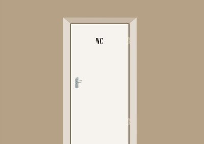 Schat nietig Gooey Deursticker WC deur - Deurstickers-webshop